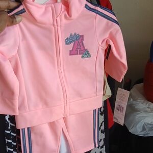 Adidas Pink Baby Tracksuit